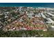 Aerial view highlighting the property's location within a dense community near the beach at 151 Vista Hermosa Cir # 31C, Sarasota, FL 34242