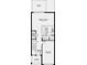 Main floor plan view featuring kitchen, great room, half bath, and garage at 15156 Cuzcorro Ct, Nokomis, FL 34275
