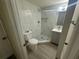 Nicely remodeled bathroom, tile flooring and stone shower at 15233 Omaha St, Hudson, FL 34667