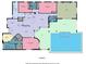 Detailed floor plan showcasing layout of the home with pool, Primary suite, living spaces, and bedroom dimensions at 3518 Recurve Cir, Sarasota, FL 34240