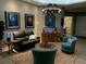 Modern living room featuring stylish furniture, unique lighting, and decorative artwork at 3518 Recurve Cir, Sarasota, FL 34240