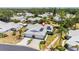 Aerial view of home in a sunny neighborhood, with a red pin marking the location at 3662 Bonaventure Ct, Sarasota, FL 34243