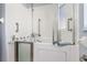 Close-up of accessible walk-in bathtub with shower at 4063 Westbourne Cir, Sarasota, FL 34238