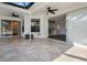 Inviting patio with ceiling fans and seamless access to indoor and outdoor living at 4063 Westbourne Cir, Sarasota, FL 34238