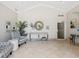Inviting lobby area featuring comfortable seating, stylish decor, and a welcoming atmosphere at 5430 Eagles Point Cir # 101, Sarasota, FL 34231