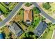 Aerial view of the home showing the screened in pool, manicured lawn, mature landscaping and neighborhood at 5439 74Th E Pl, Ellenton, FL 34222