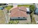 Aerial view of the home featuring a brick-red roof at 5522 Calle Del Verano, Sarasota, FL 34242