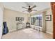 Bonus room featuring a ceiling fan, and a large window overlooking the backyard at 6412 Sun Eagle Ln, Bradenton, FL 34210