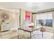 Stylish dining room with decorative lighting, a glass table, and modern furnishings at 6412 Sun Eagle Ln, Bradenton, FL 34210