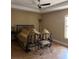Bedroom featuring tiled floors, ceiling fan, and a window at 7286 Mineola Rd, Englewood, FL 34224
