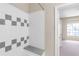 Clean bathroom with a tiled shower and a built-in bench for comfort at 7593 Plantation Cir, Bradenton, FL 34201