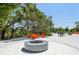 Gather around the modern fire pit with comfortable seating in this outdoor community space at 9970 Cross River Trl, Parrish, FL 34219