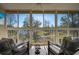 Screened lanai offering serene water views and comfortable seating at 6748 Fairview Ter # 4-202, Bradenton, FL 34203