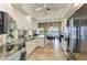 Bright kitchen with stainless appliances, granite countertops and views of the backyard pool at 13167 Fernando St, Venice, FL 34293