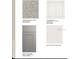 Selection of interior finish materials including carpet, tile, and cabinet at 15160 Cuzcorro Ct, Nokomis, FL 34275