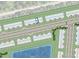 Community map highlighting lot 76, showing its location near the lake and surrounding streets at 15160 Cuzcorro Ct, Nokomis, FL 34275