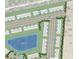 Community plan featuring homes, a lake, pool, and Biscotti Street at 15184 Cuzcorro Ct, Nokomis, FL 34275