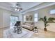 Comfortable living room featuring neutral furnishings, tile floors, and plenty of natural light at 2945 Trustee Ave, Sarasota, FL 34243