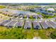 Beautiful aerial view of homes in a community surrounding a lake, showcasing the desirable neighborhood at 4119 Mossy Limb Ct, Palmetto, FL 34221