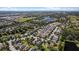 Expansive aerial view of a well-planned community, showcasing tree-lined streets and scenic water features at 4712 Charles Partin Dr, Parrish, FL 34219