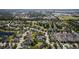 Birds-eye view of a residential neighborhood with neatly arranged homes, lush greenery, and a serene atmosphere at 4712 Charles Partin Dr, Parrish, FL 34219