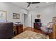 Office with a desk, chair, and hardwood floors at 4712 Charles Partin Dr, Parrish, FL 34219