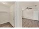 Bedroom with closet, modern ceiling fan, sleek flooring and plenty of light at 4907 4Th Avenue Nw Cir, Bradenton, FL 34209