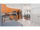 This kitchen features stainless steel appliances, lots of cabinet space and an adjacent dining area at 5909 33Rd E Dr, Palmetto, FL 34221