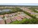 Beautiful aerial view of a well-maintained residential community with lush landscaping and serene ponds at 620 Nasturtium Ct, Nokomis, FL 34275