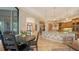 Gourmet kitchen with custom cabinets, stainless steel appliances, and an island at 8016 Bounty Ln, Bradenton, FL 34202