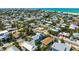 Aerial view of a charming coastal neighborhood with serene beaches and lush greenery surrounding the homes at 802 N Bay Blvd, Anna Maria, FL 34216