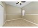 Empty bedroom with carpet and small window at 8103 Snowy Egret Pl, Bradenton, FL 34202