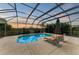 Relax by the pool with comfortable lounge chairs in this inviting screened enclosure at 8103 Snowy Egret Pl, Bradenton, FL 34202
