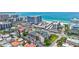 An aerial view of the condo community, with lush landscaping and convenient beach access at 845 Benjamin Franklin Dr # 302, Sarasota, FL 34236