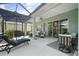 Screened patio featuring a covered lounge area and open space at 11508 Griffith Park Ter, Bradenton, FL 34211