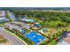 Overhead view of the community center, basketball court, pool, and playground at 16226 Hidden Oak Loop, Lakewood Ranch, FL 34211