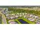 This aerial view showcases ponds and houses within the community at 16226 Hidden Oak Loop, Bradenton, FL 34211