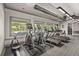 Gym featuring cardio machines, weights, and large windows offering scenic views at 16226 Hidden Oak Loop, Lakewood Ranch, FL 34211