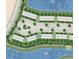 Aerial view of the community highlighting its layout, proximity to the lake, and available amenities at 16554 San Nicola Pl, Lakewood Ranch, FL 34211