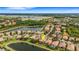 Aerial view of home in a desirable neighborhood at 212 River Enclave Ct, Bradenton, FL 34212