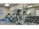 Well-equipped gym featuring exercise bikes, weights, and mirrored walls at 235 Cocoanut Ave # 108B, Sarasota, FL 34236