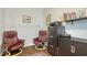 Home office featuring seating, storage, and modern decor at 235 Cocoanut Ave # 108B, Sarasota, FL 34236