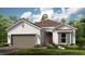 Charming single-story home with a well-manicured lawn, two car garage, and classic architectural details at 3607 Santa Caterina Blvd, Bradenton, FL 34211