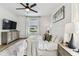 Comfortable main bedroom features a large bed, side tables, and neutral decor at 5117 Marina Basin Ct, Bradenton, FL 34211