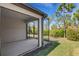 Enjoy outdoor living in this screened lanai, a perfect spot for relaxing and entertaining at 5985 Amberly Dr, Bradenton, FL 34208