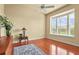 Bedroom with a window seat and neutral paint at 6143 9Th Avenue Ne Cir, Bradenton, FL 34212