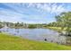 Picturesque view of the serene pond, enhancing the property's natural beauty at 8160 Glenbrooke Ct, Sarasota, FL 34234