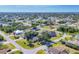 High-angle aerial photo of a quiet neighborhood, featuring tree-lined streets and neatly kept properties at 9366 Westminster Ave, Englewood, FL 34224