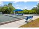 Bocce ball court with benches and a shaded gazebo at 13169 Steinhatchee Loop, Venice, FL 34293