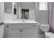 This bathroom has a white vanity, hard surface counter and neutral walls at 1542 Ormond Ter, Parrish, FL 34219